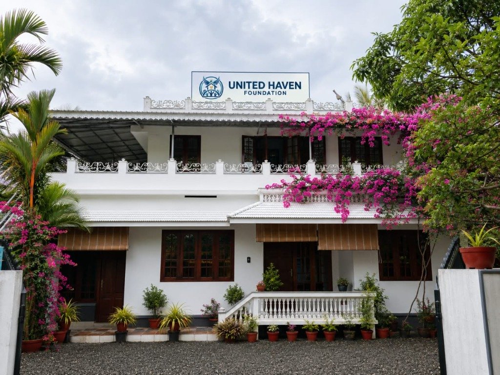 Niraamayam elder care home real building — United Haven Foundation, Cheranalloor