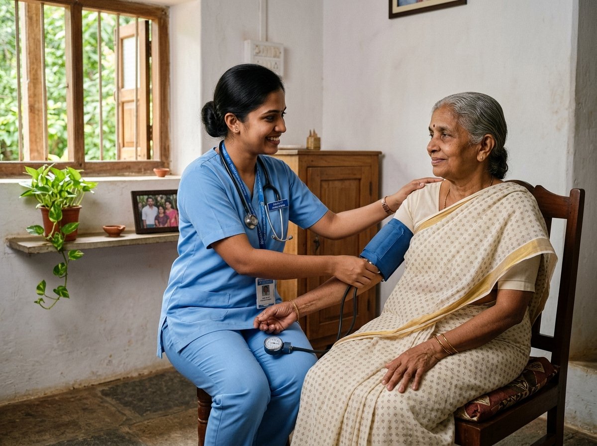 Vital health monitoring at home