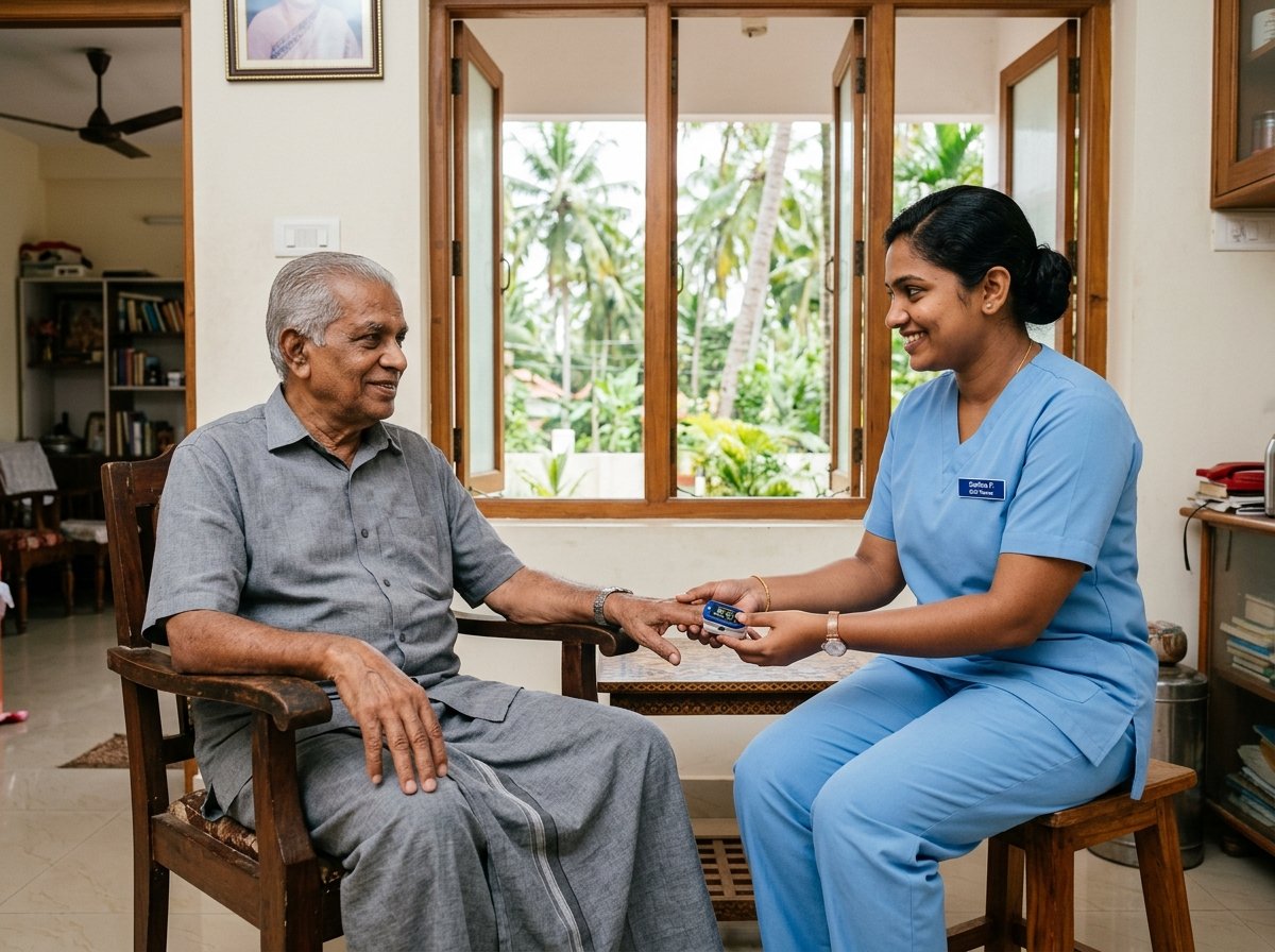 Certified nursing care at home in Kerala